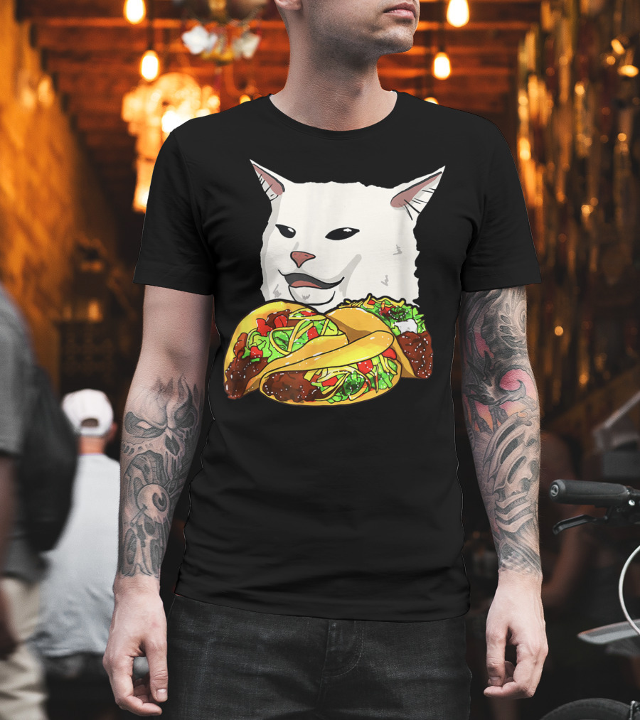 Woman Yelling At A Cat Meme Taco T-Shirt