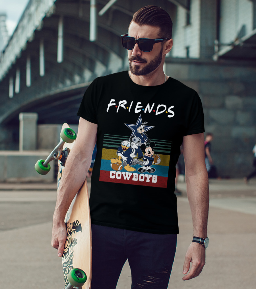 Friends Mickey Donald Goofy Cowboys Football Team T-Shirt