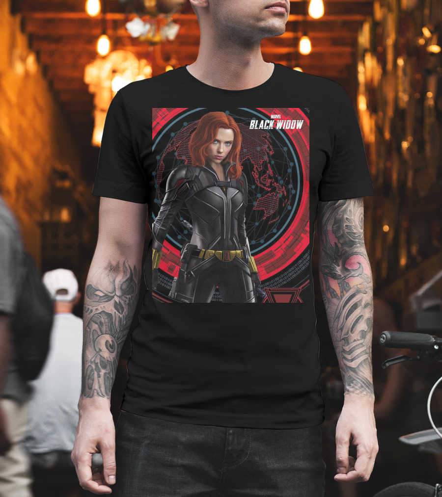 Marvel Black Widow Natasha Romanoff Avengers Iconic Suit T-Shirt