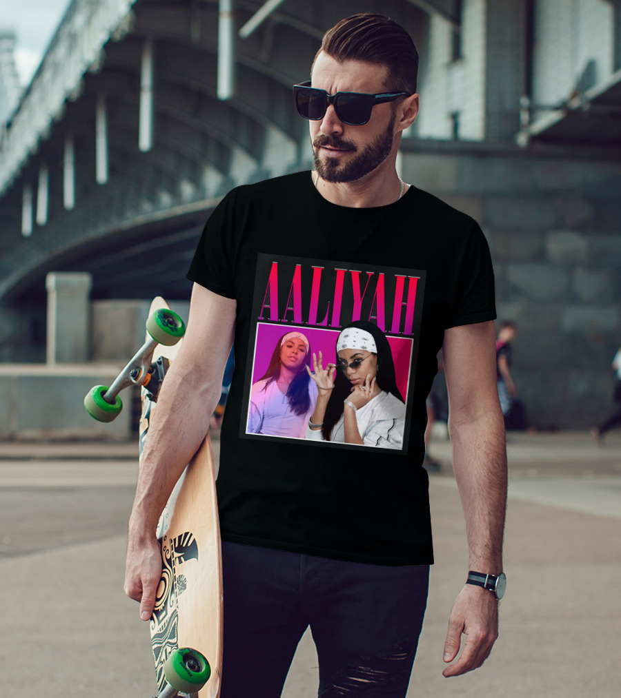Aaliyah Pink And Red Gradient Bandana T-Shirt