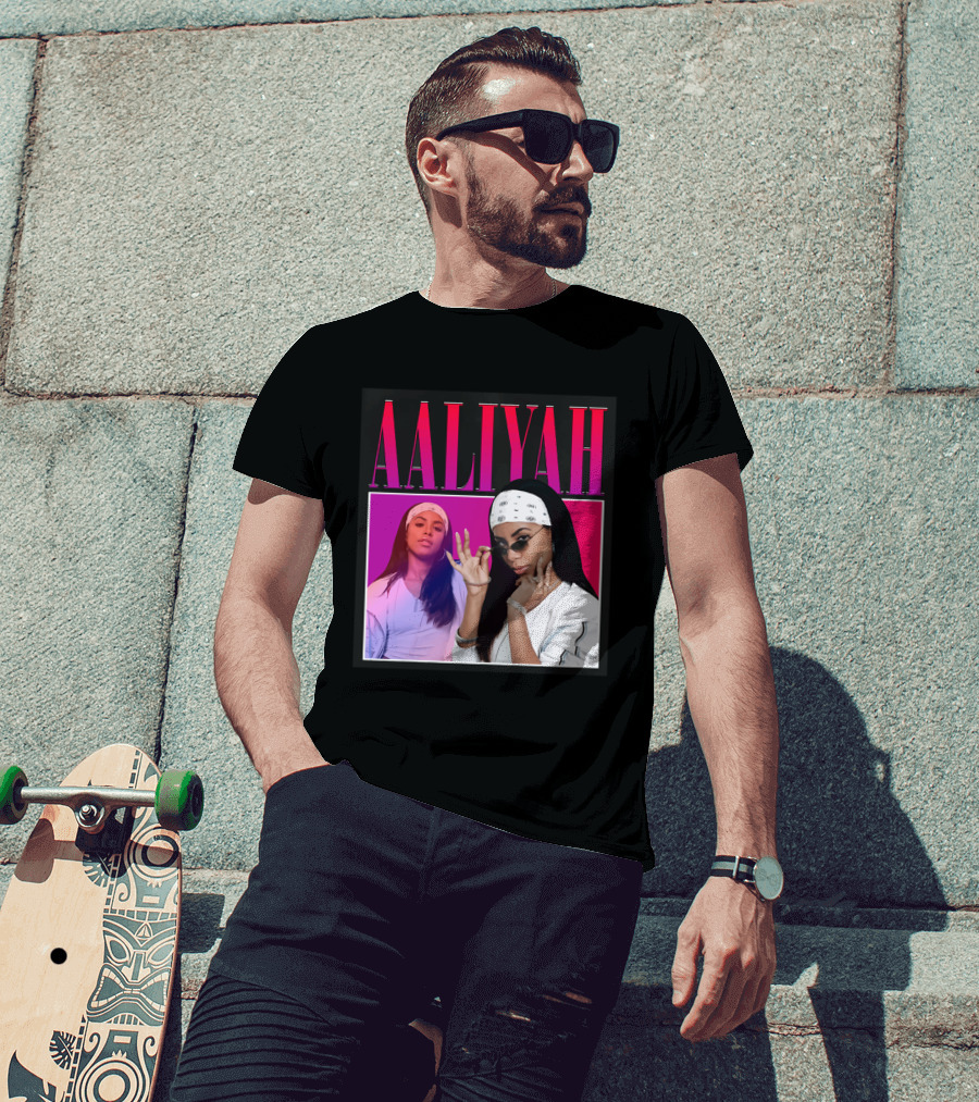Aaliyah Pink And Red Gradient Bandana T-Shirt