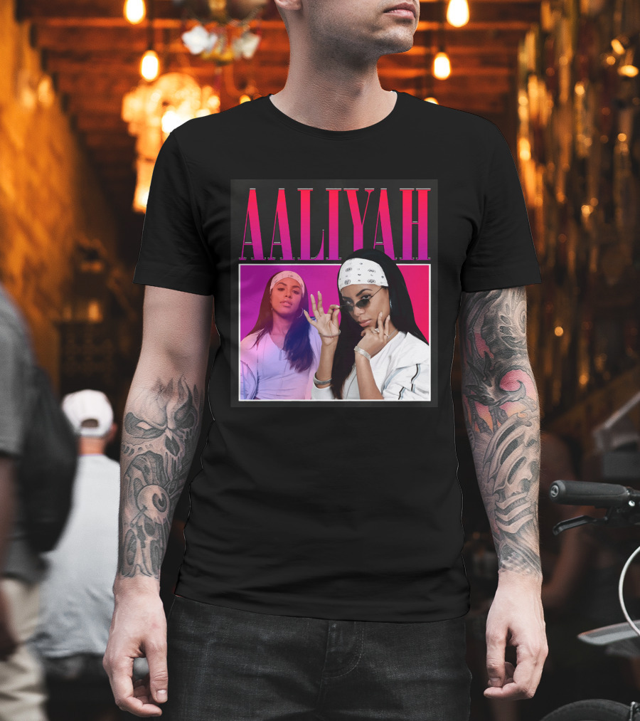 Aaliyah Pink And Red Gradient Bandana T-Shirt