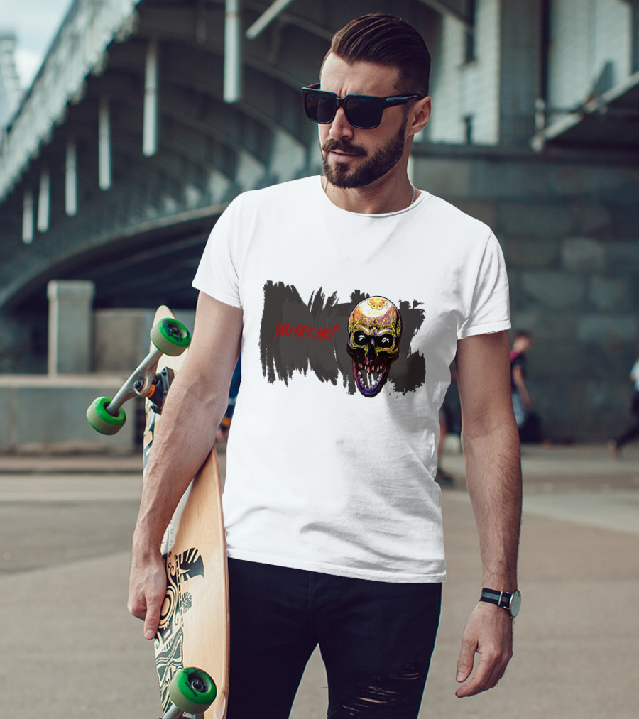 Skull Yellow Scary Horror You See Me T-Shirt