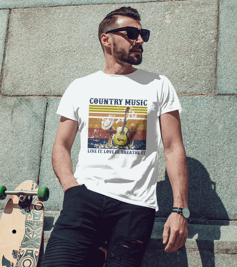Country Music Live It Love It Breathe It T-Shirt