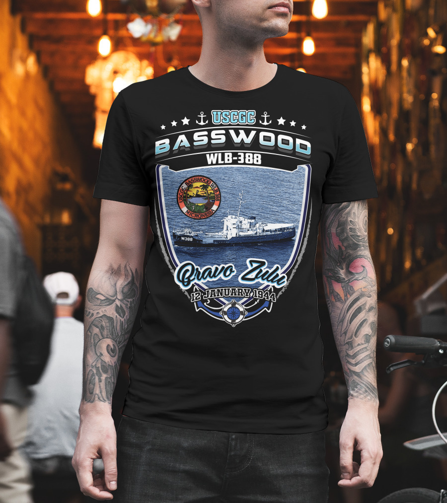USCGC Basswood WLB-388 Bravo Zulu 12 January 1944 Micronesia T-Shirt