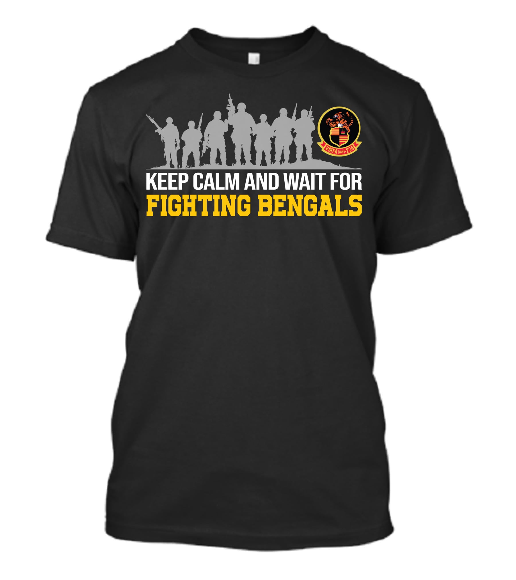 Keep Calm And Wait For Fighting Bengals Vmfa(Aw)-224 T-Shirt
