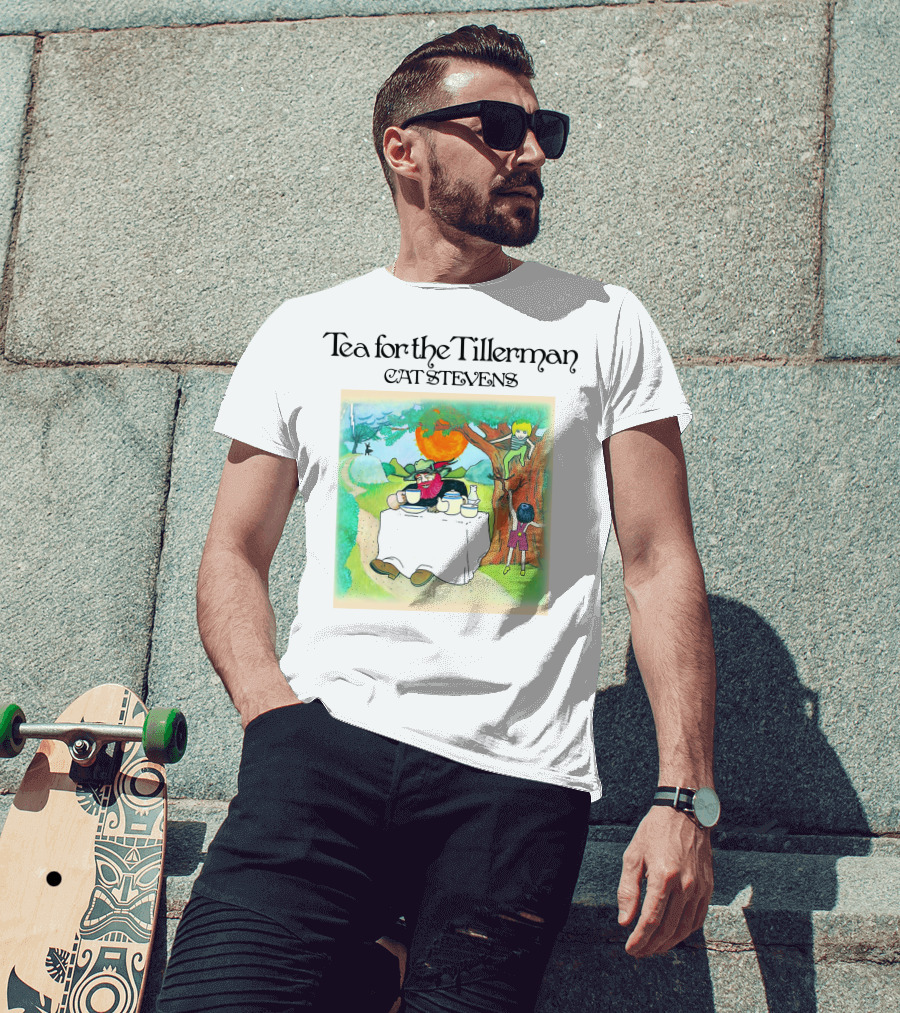 Tea For The Tillerman Cat Stevens Music Legend Men's White T-Shirt