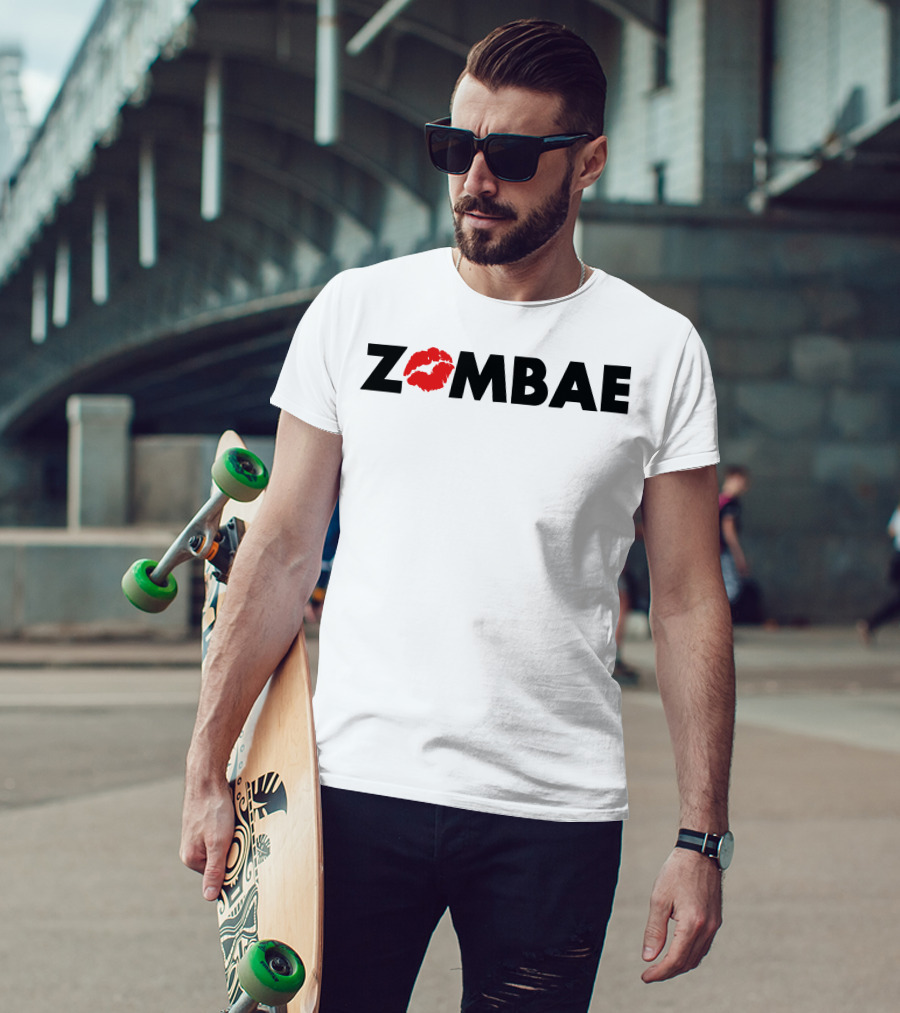 ZOMBAE Lip Print Glam And Gore Merch T-Shirt