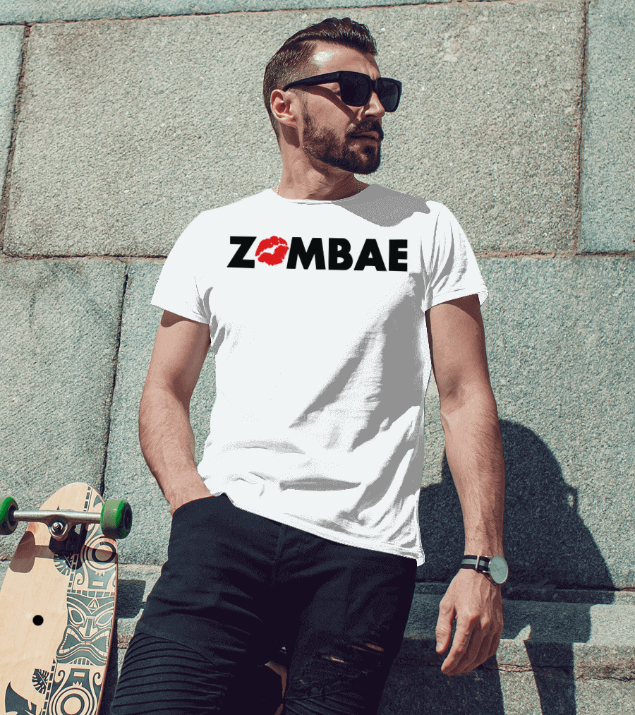 ZOMBAE Lip Print Glam And Gore Merch T-Shirt