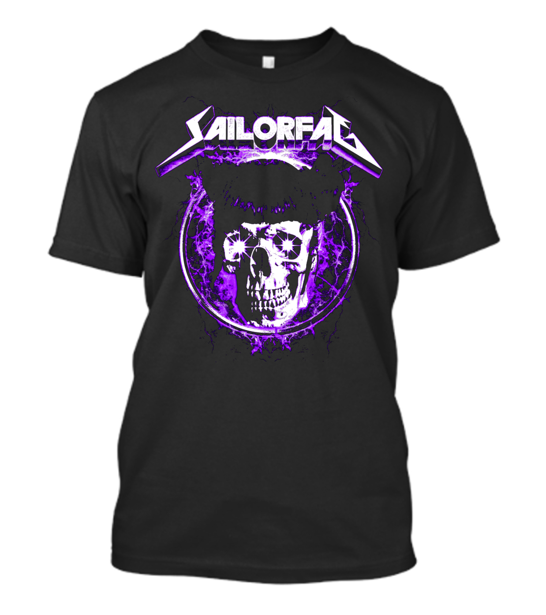 SAILORFAG Glowing Skull Electric Purple T-Shirt