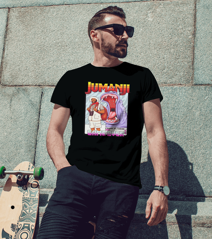 Jumanji Franklin Finbar Game Over Hippo T-Shirt