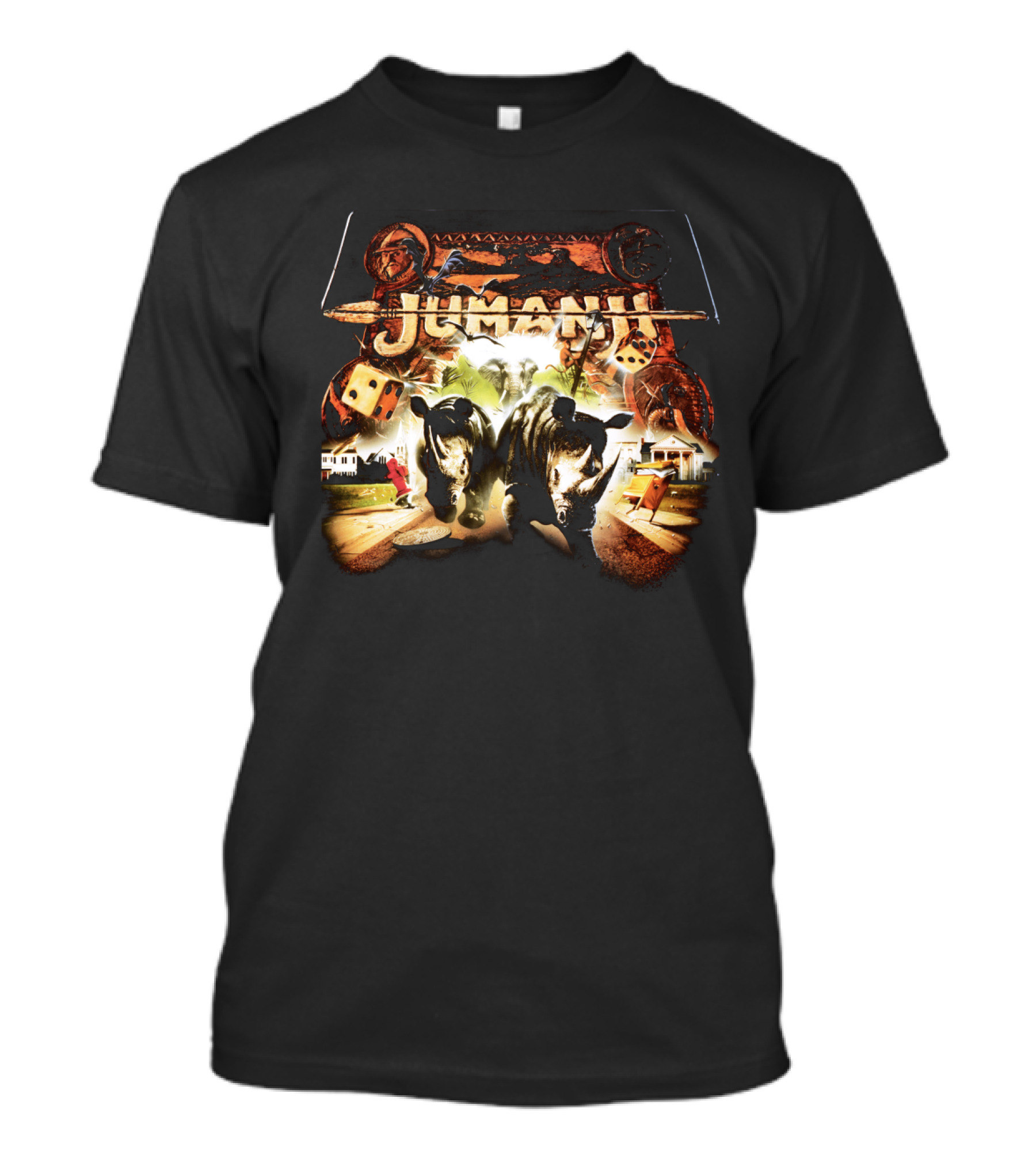Jumanji Stampede Dice Adventure Classic Movie Scene T-Shirt