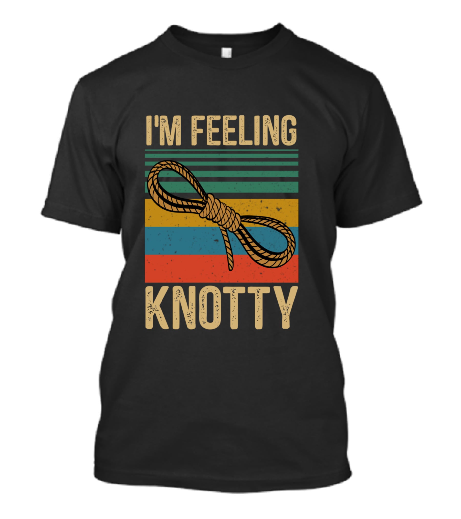 I'm Feeling Knotty Rope Vintage Stripes T-Shirt