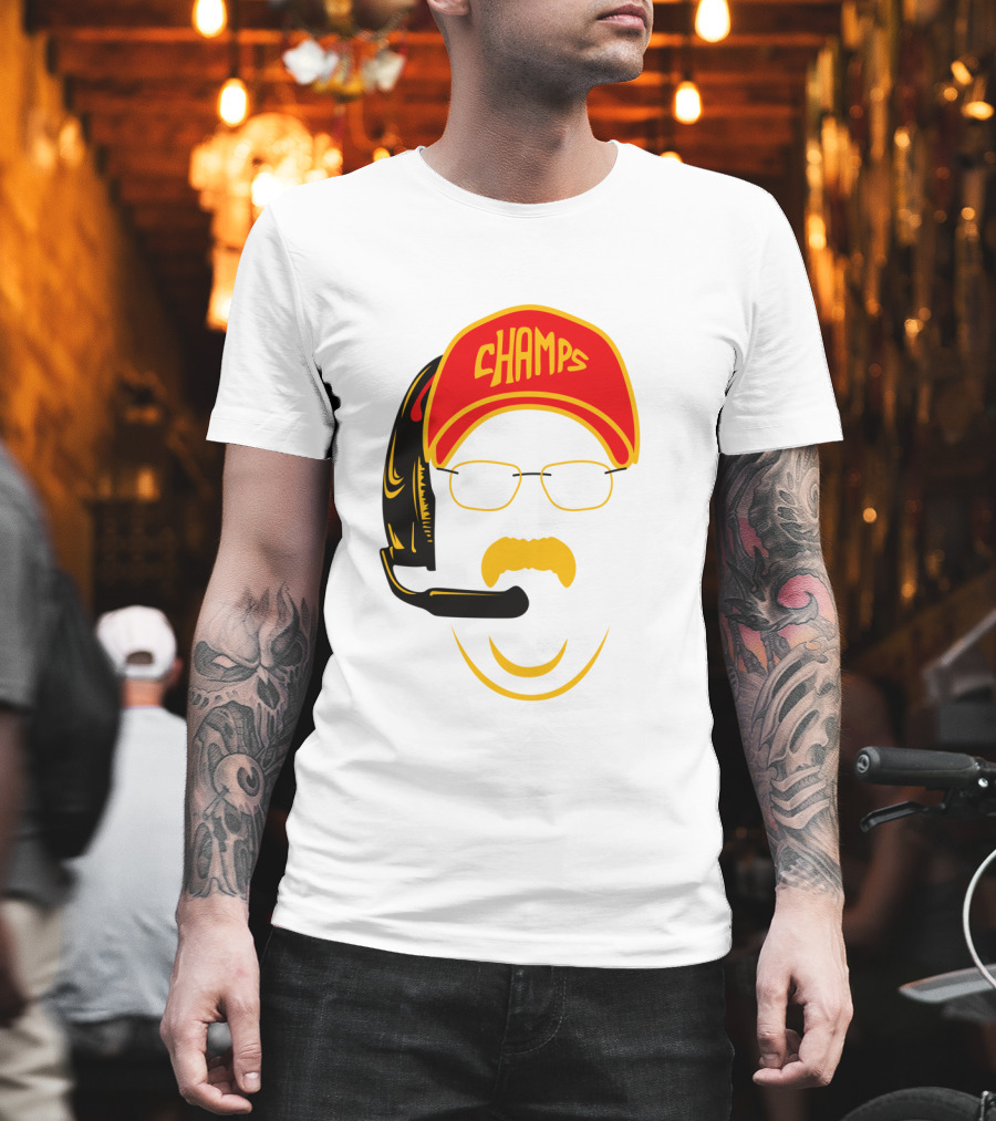 Kansas City Football Pride Champs Coach Headset T-Shirt