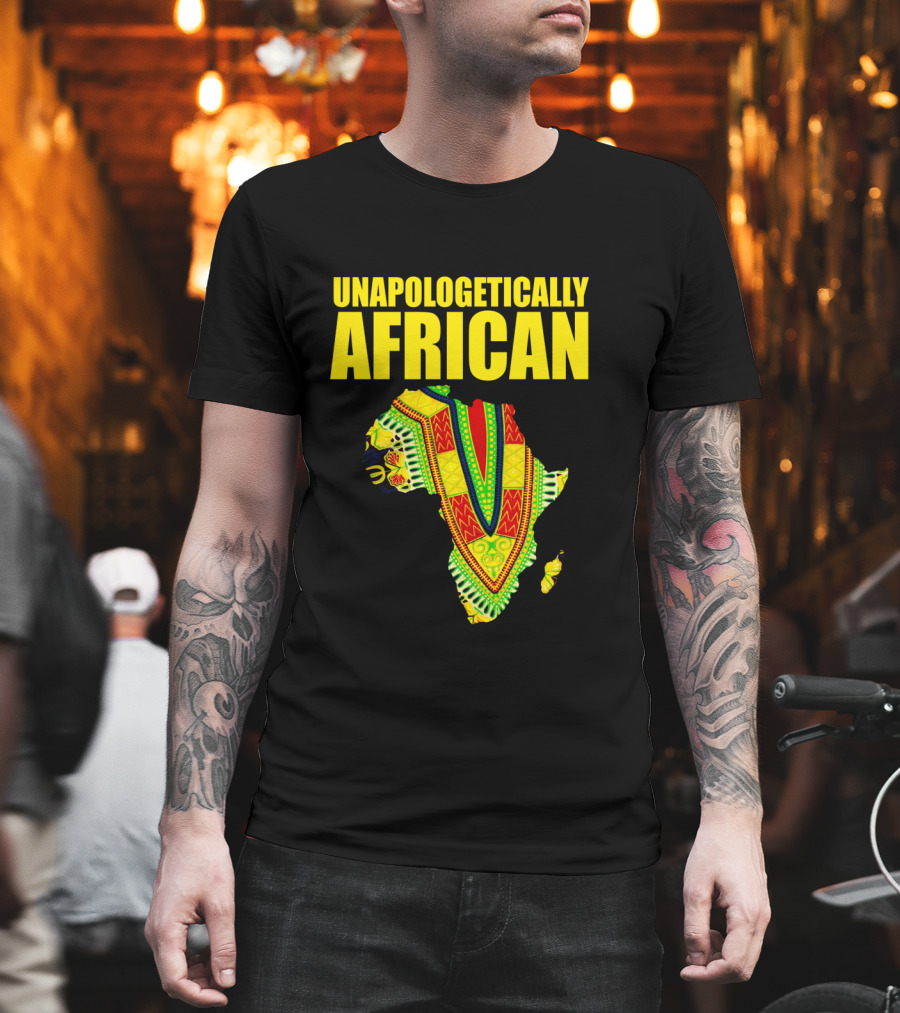 Unapologetically African Melanin Pride Kente Map T-Shirt