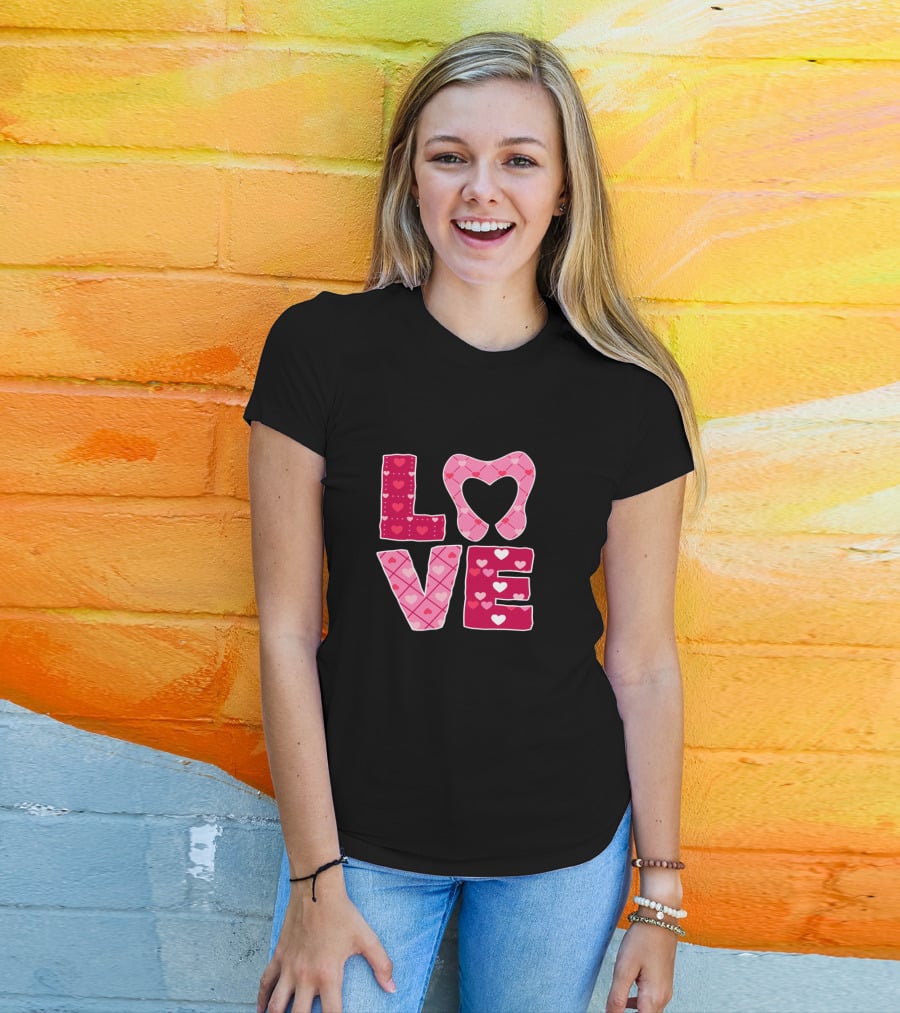 LOVE Tooth Heart Dentistry Dentist Valentine T-Shirt