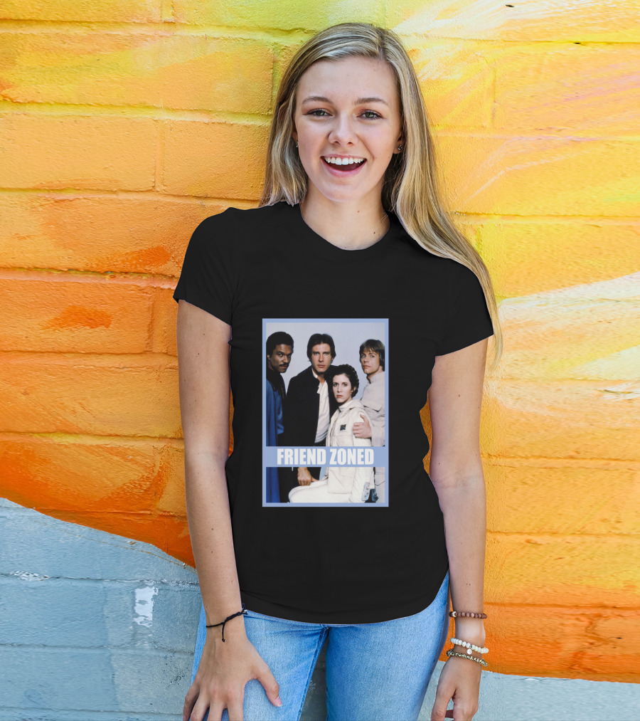 Star Wars Friend Zoned Han Luke Leia Lando T-Shirt