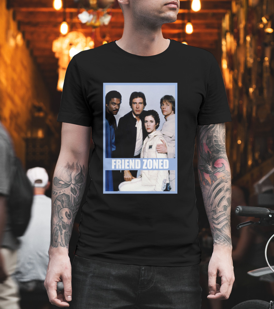 Star Wars Friend Zoned Han Luke Leia Lando T-Shirt