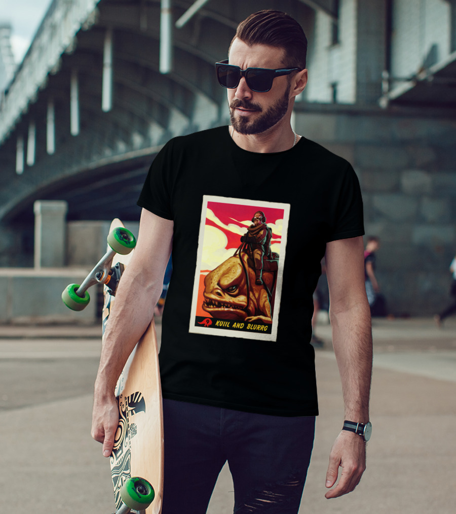 Star Wars The Mandalorian Kuiil And Blurrg Retro T-Shirt