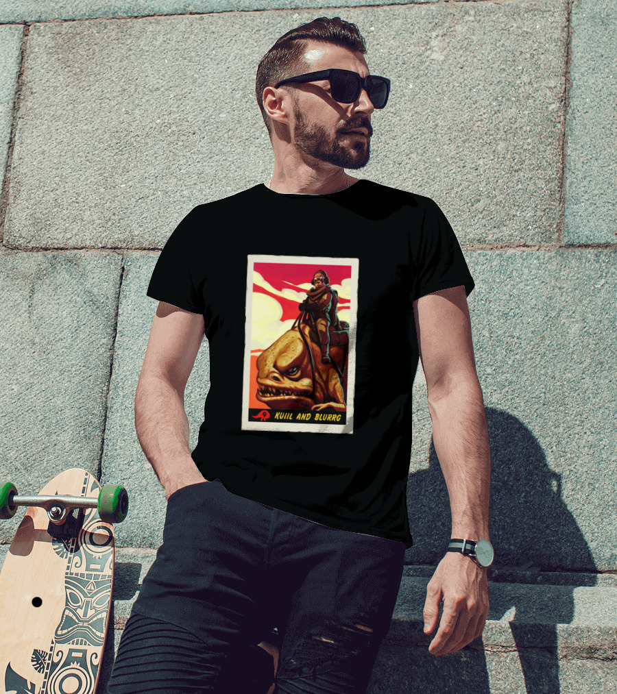 Star Wars The Mandalorian Kuiil And Blurrg Retro T-Shirt