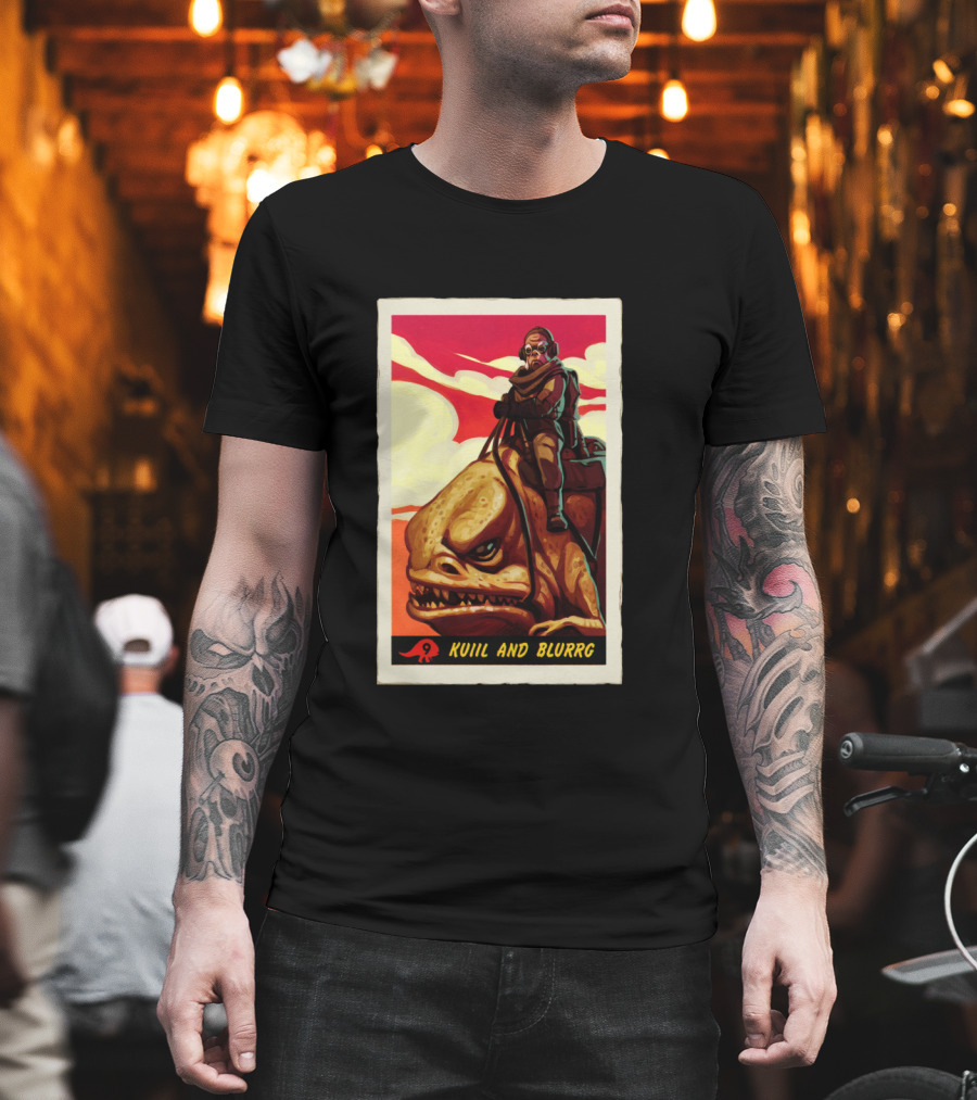 Star Wars The Mandalorian Kuiil and Blurrg Retro T-Shirt