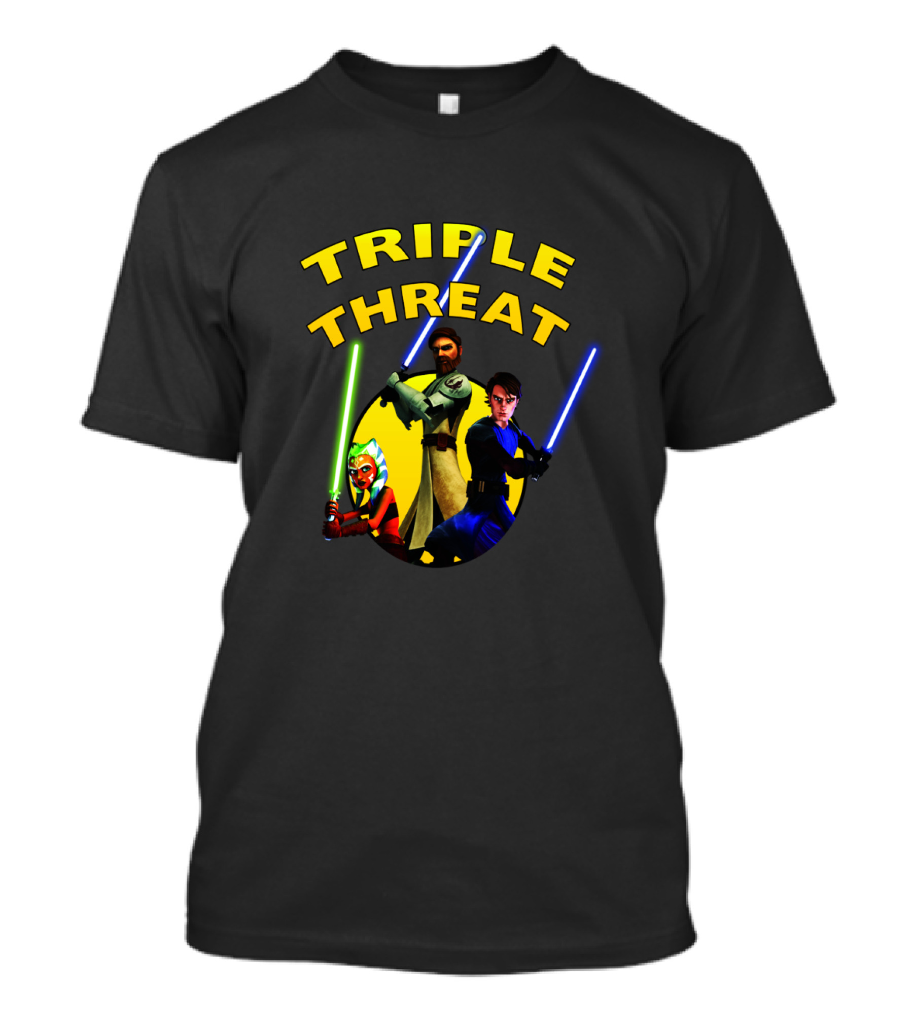 Star Wars The Clone Wars Jedi Trio Triple Threat T-Shirt