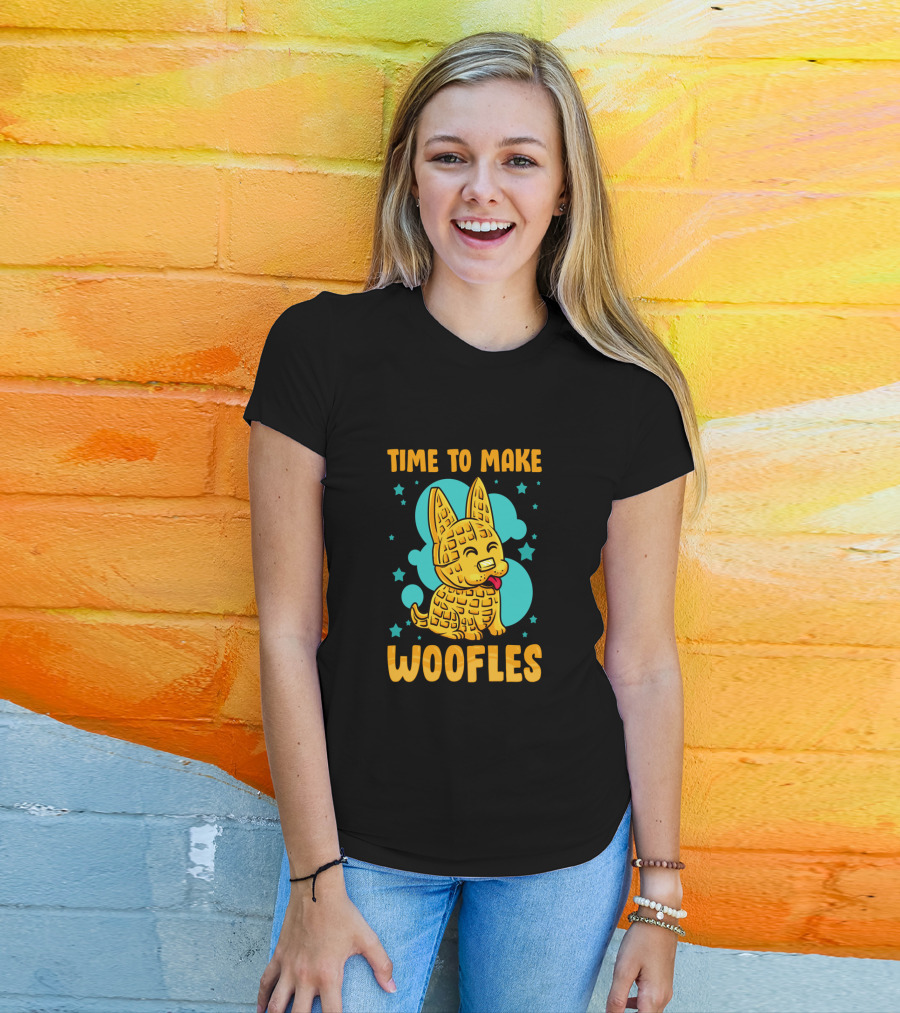 Time To Make Woofles Funny Waffles Dog T-Shirt