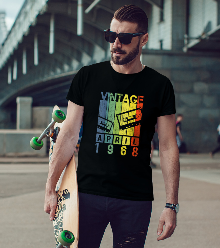 Vintage Mixtape April 1968 Cassette Retro T-Shirt