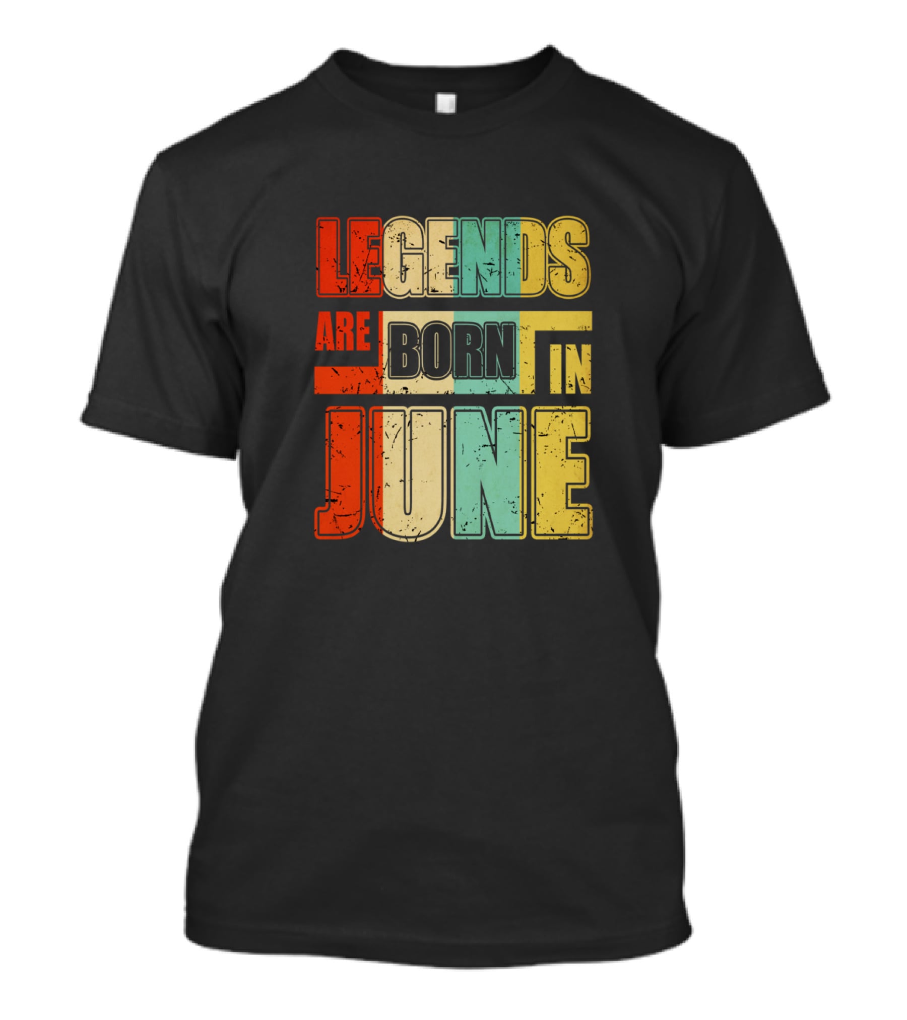 Vintage Colorful Legends Are Born In June T-Shirt