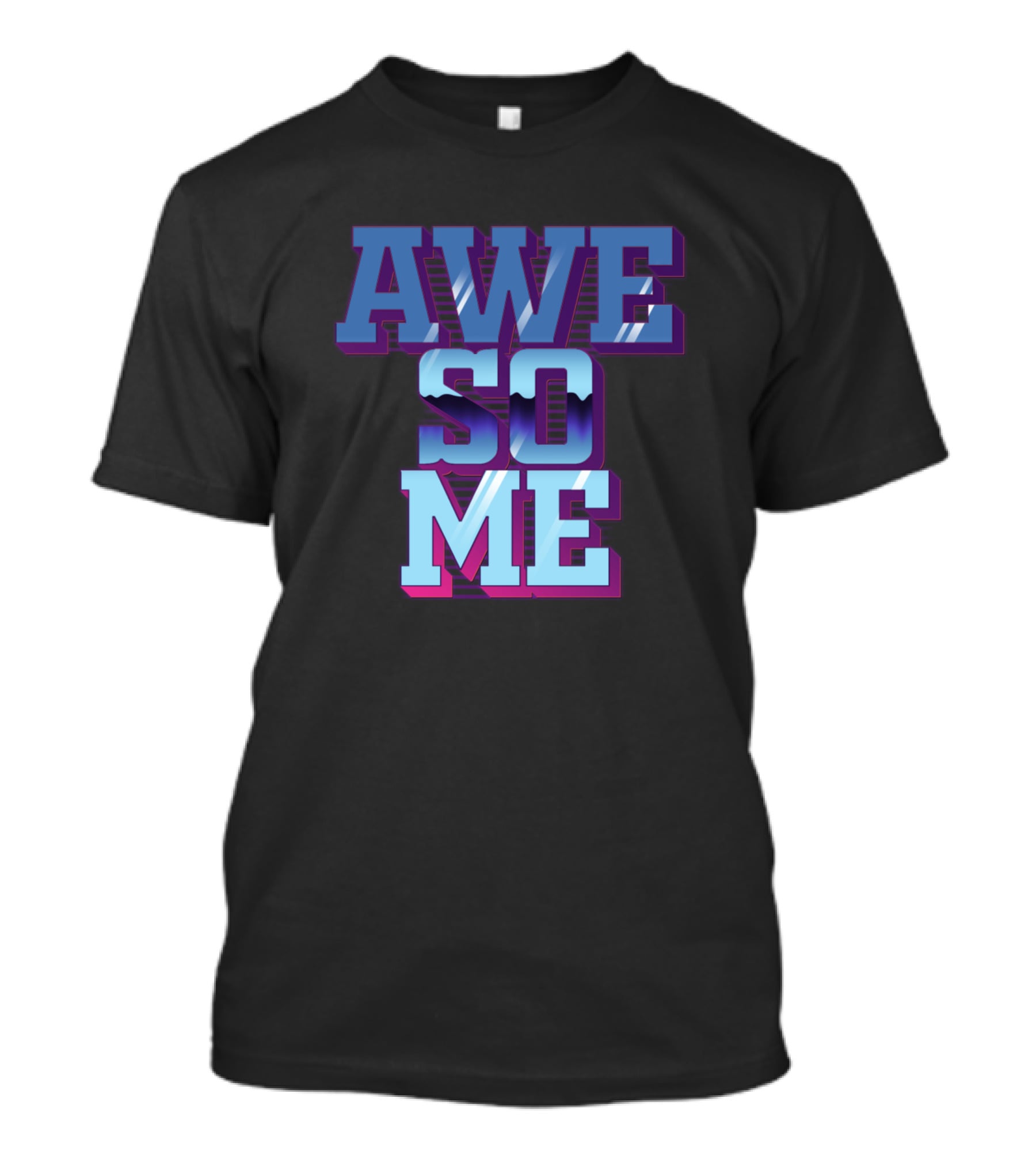 AWESOME AWESOME Retro Gradient Text T-Shirt