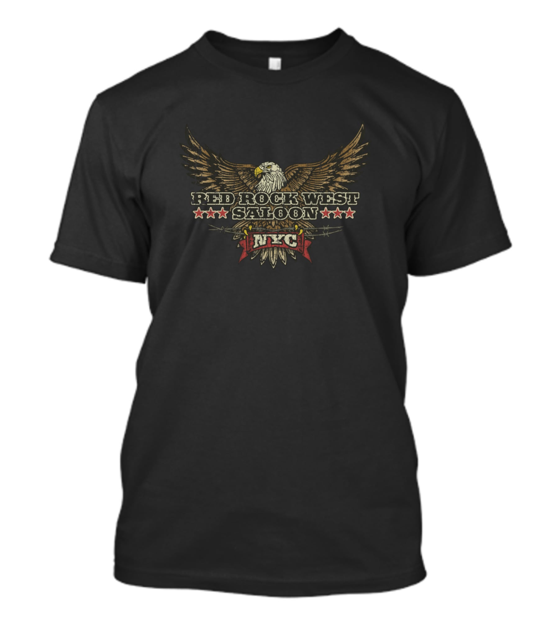 Red Rock West Saloon NYC Eagle And Stars T-Shirt