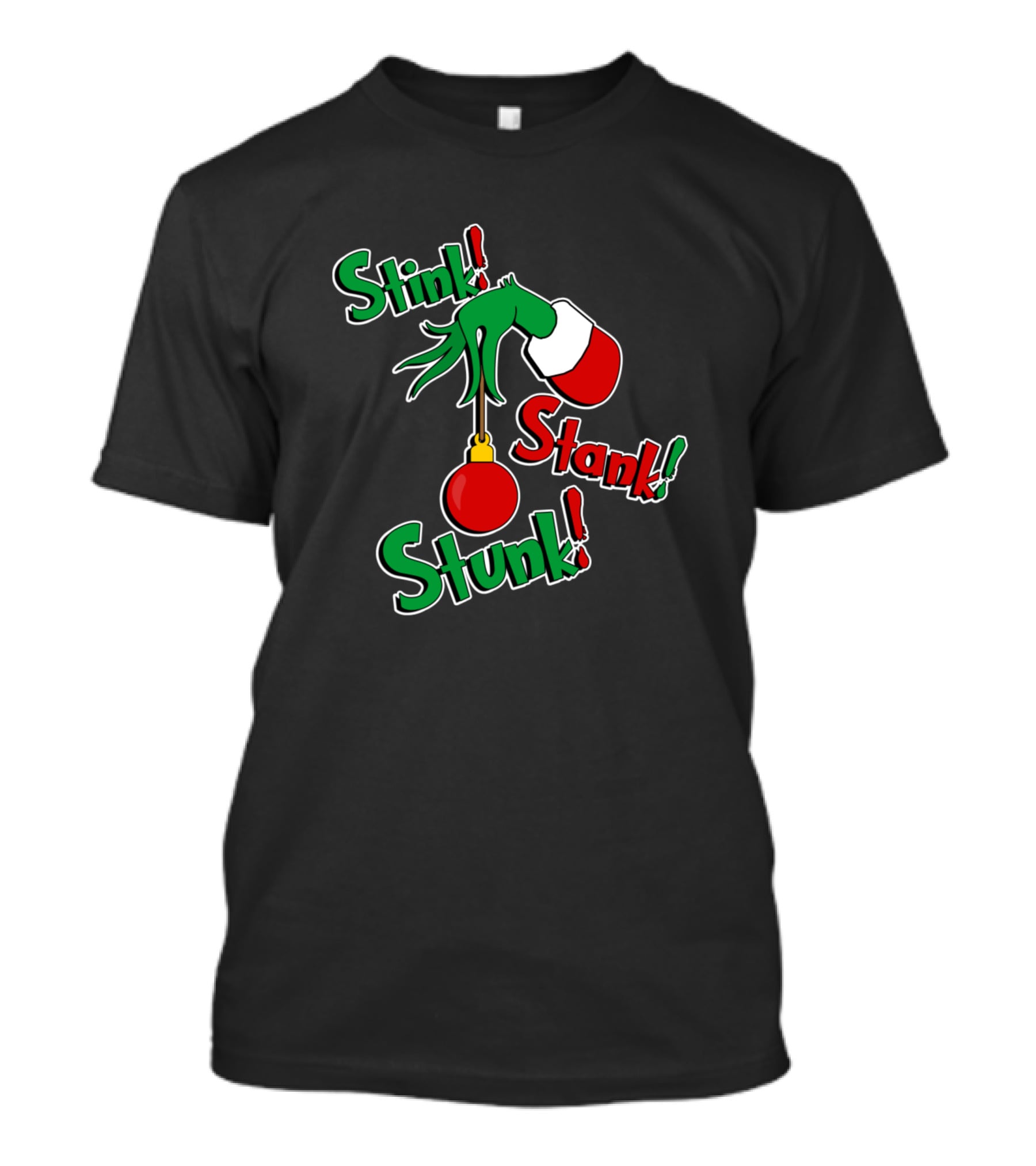 Grinch Stink Stank Stunk Dr. Seuss Arm Christmas T-Shirt
