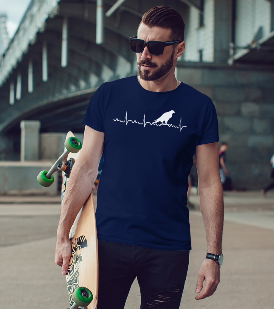 Peregrine Falcon Bird Heartbeat Pulse Animal T-Shirt