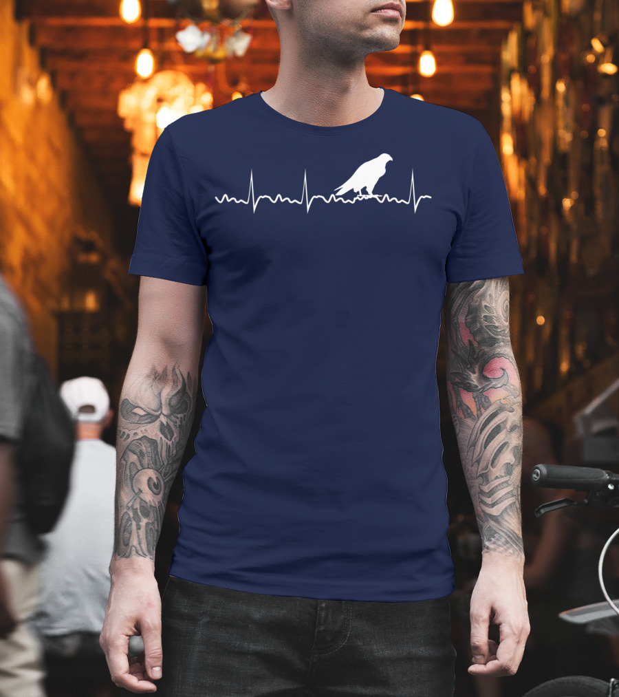Peregrine Falcon Bird Heartbeat Pulse Animal T-Shirt