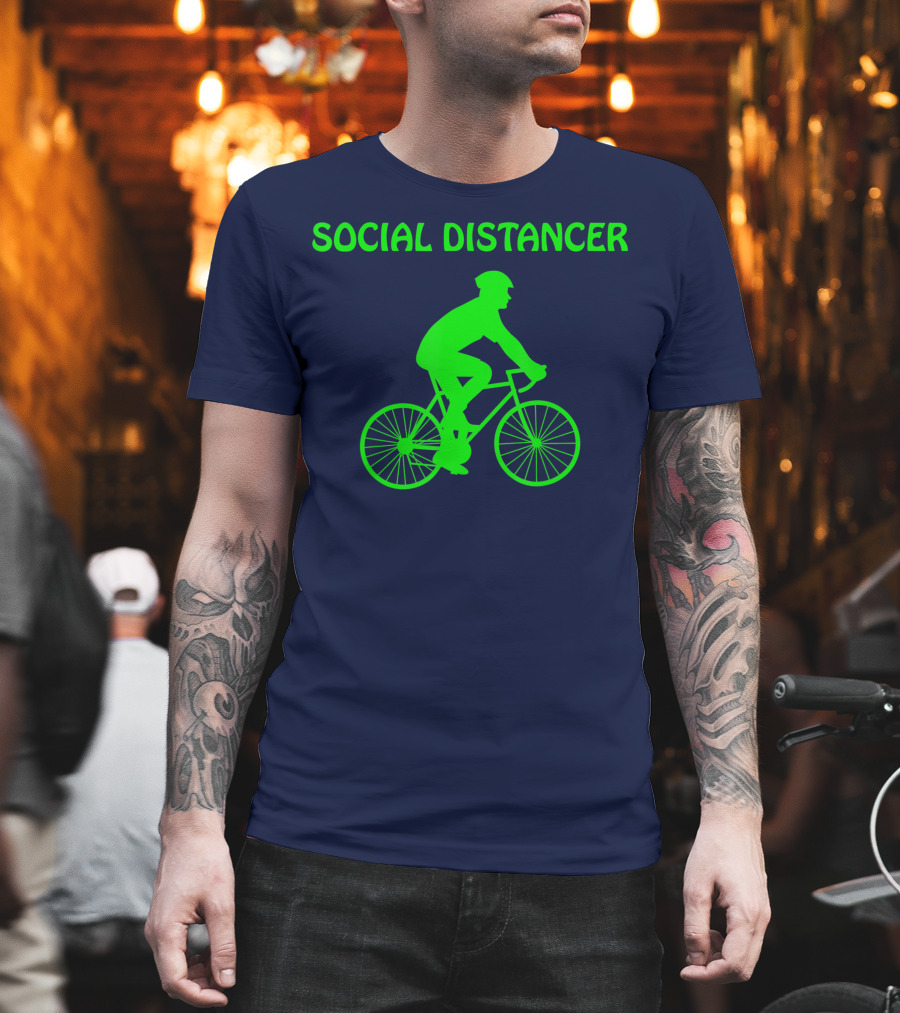Social Distancer Bike Riding Cycling T-Shirt