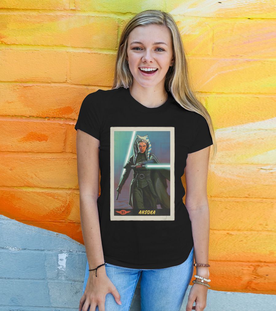 Star Wars Ahsoka Jedi Training Card The Mandalorian 21 T-Shirt