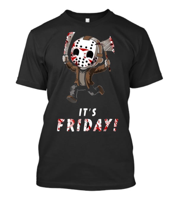 It's Friday Horror Movie Characters Spooky Friday T-Shirt