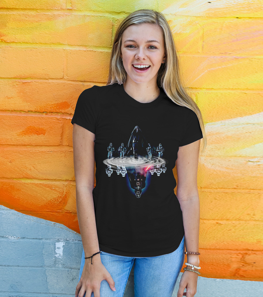 Darth Vader Anakin Skywalker Water Reflection Star Wars Clone Troopers T-Shirt