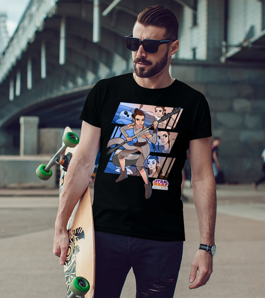 Star Wars Forces Of Destiny Rey And BB-8 Adventure Scenes T-Shirt
