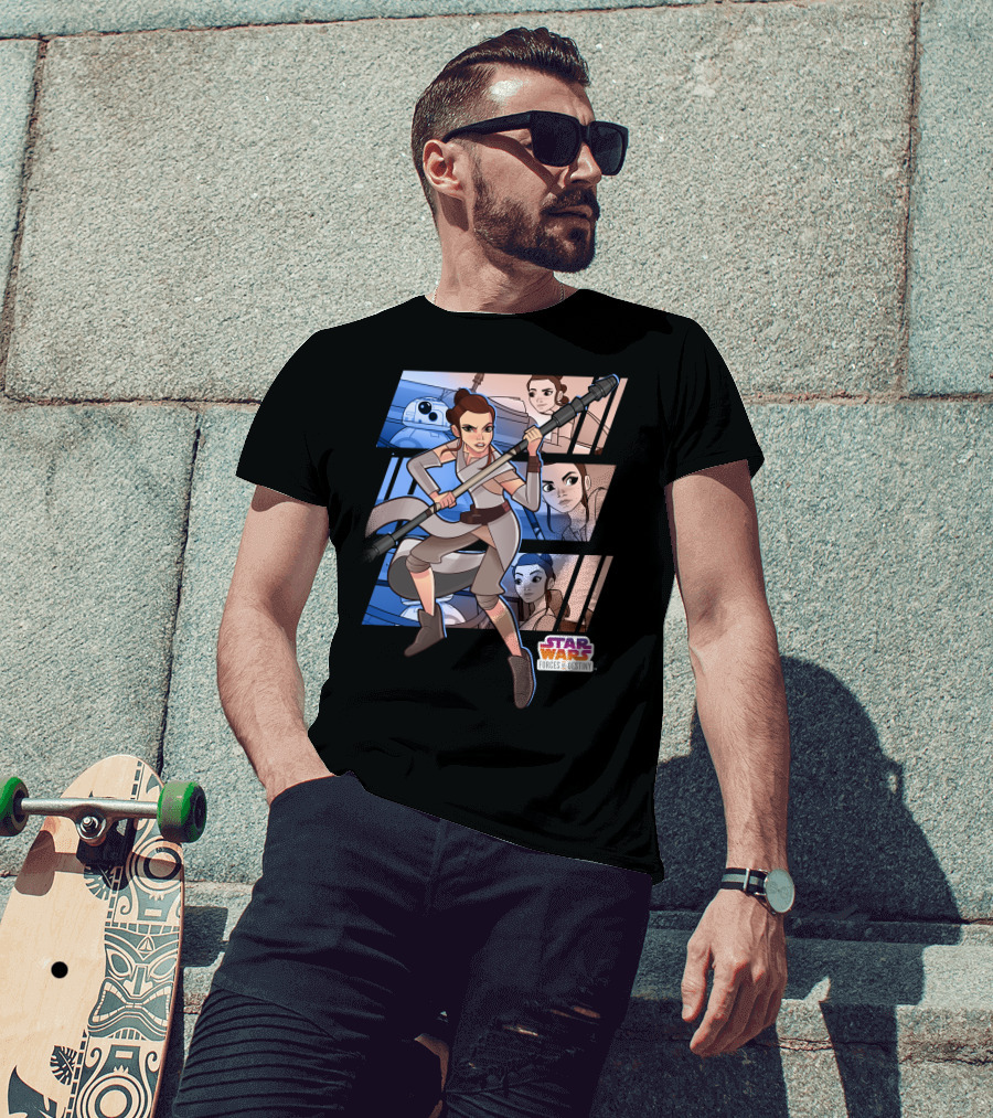 Star Wars Forces Of Destiny Rey And BB-8 Adventure Scenes T-Shirt