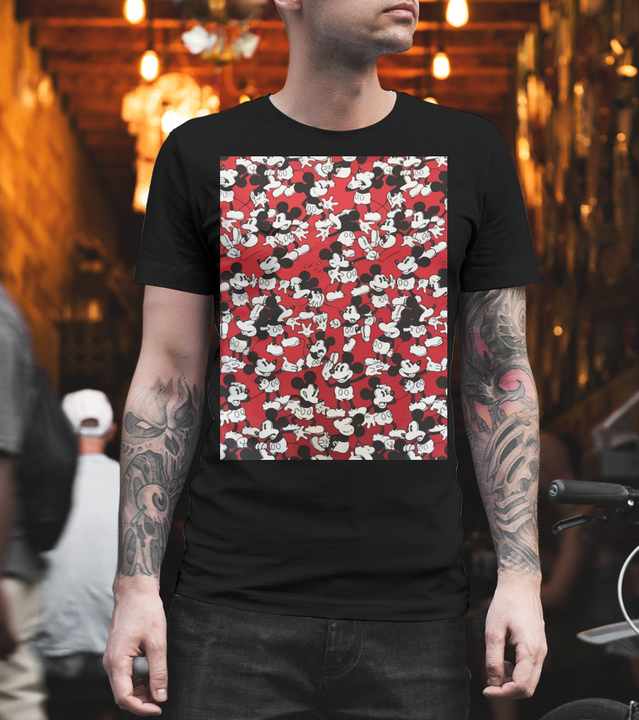 Mickey Mouse Classic Red And Black T-Shirt