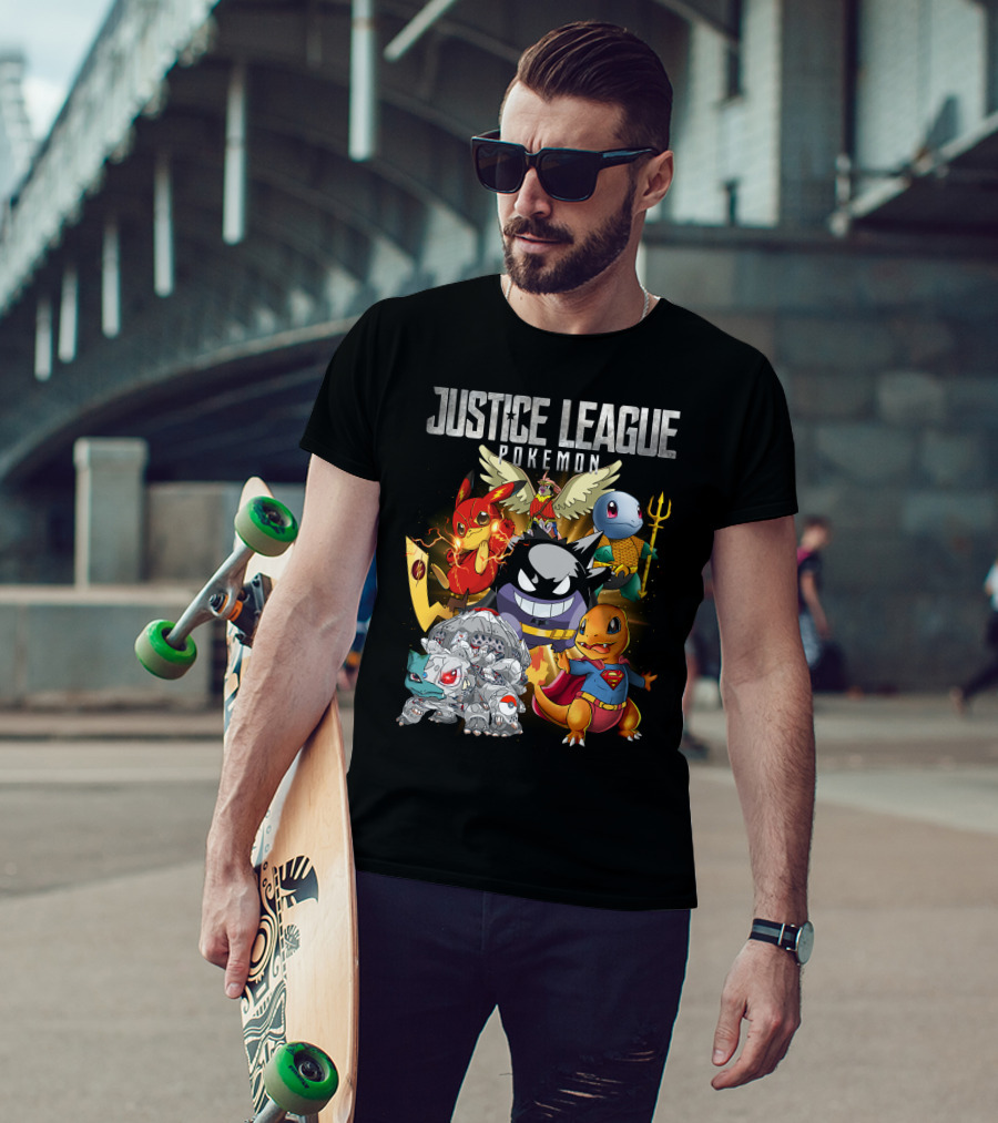 Justice League Pokemon Mashup Characters T-Shirt