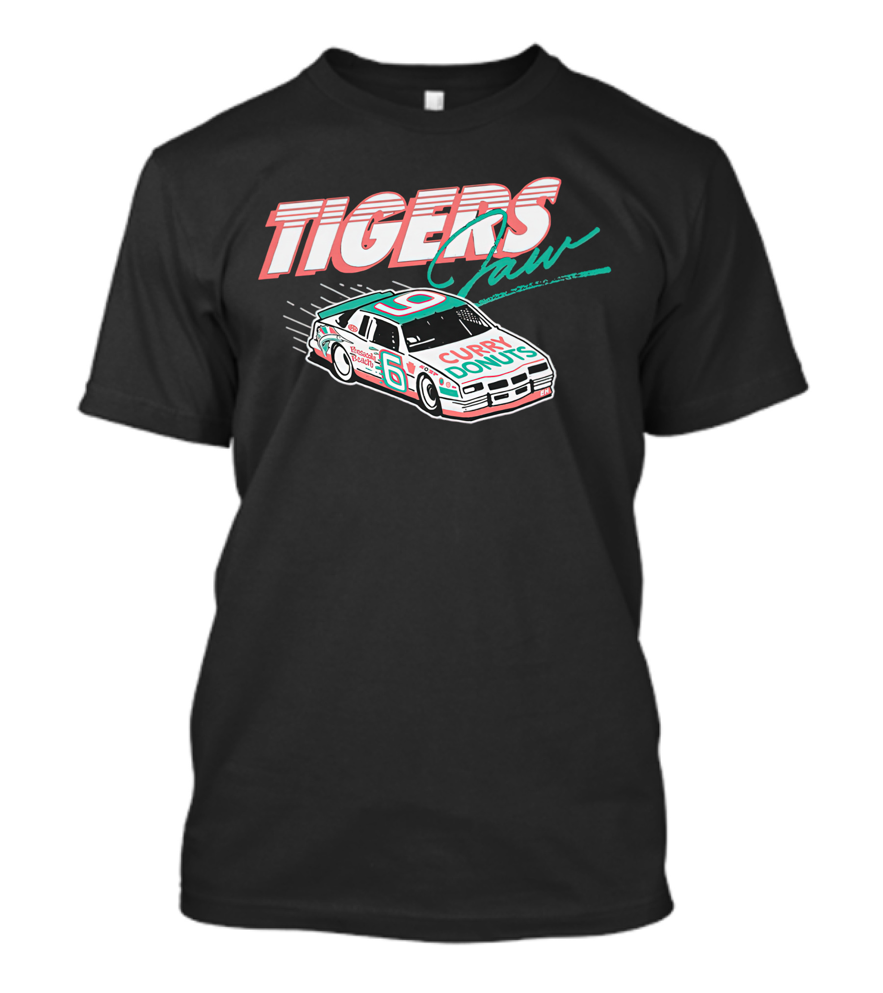 Tigers Jaw Curry Donuts Racing Car 6 Number 9 T-Shirt