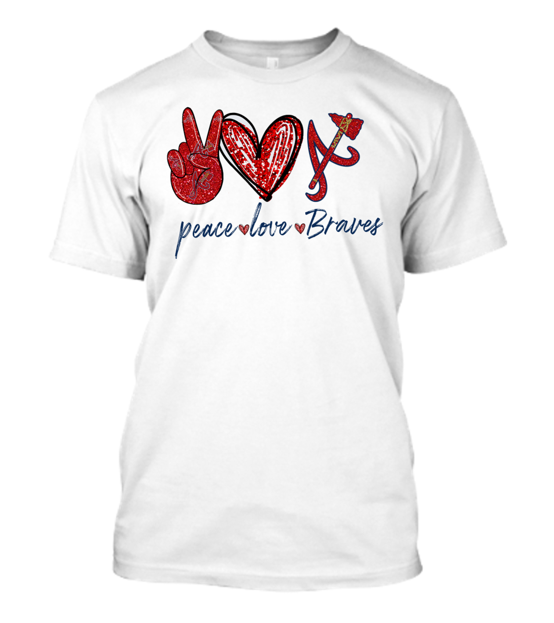 Peace Love Braves T-Shirt
