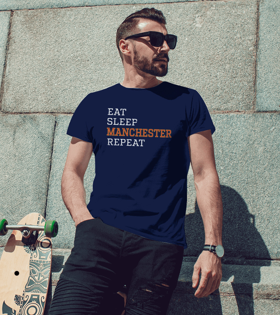 Eat Sleep Manchester Repeat T-Shirt