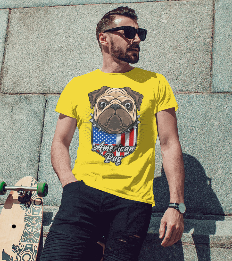 American Pug Bulldog USA T-Shirt