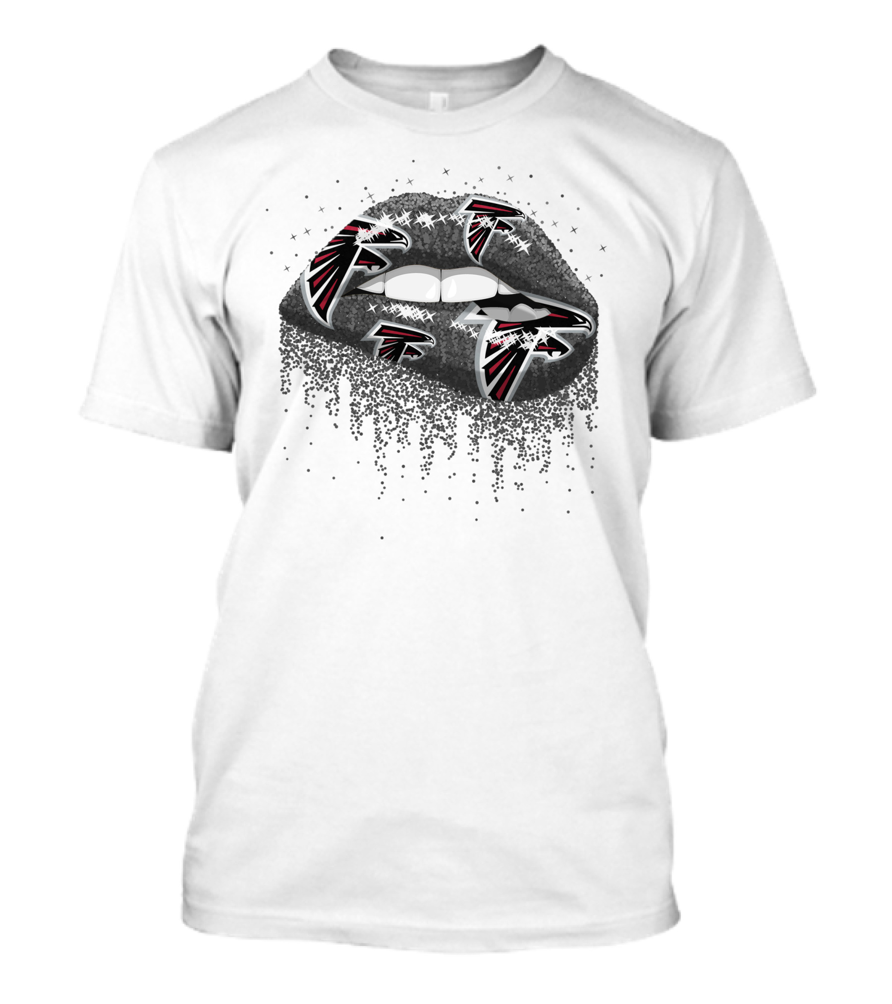 Atlanta Falcons Glitter Lips T-Shirt