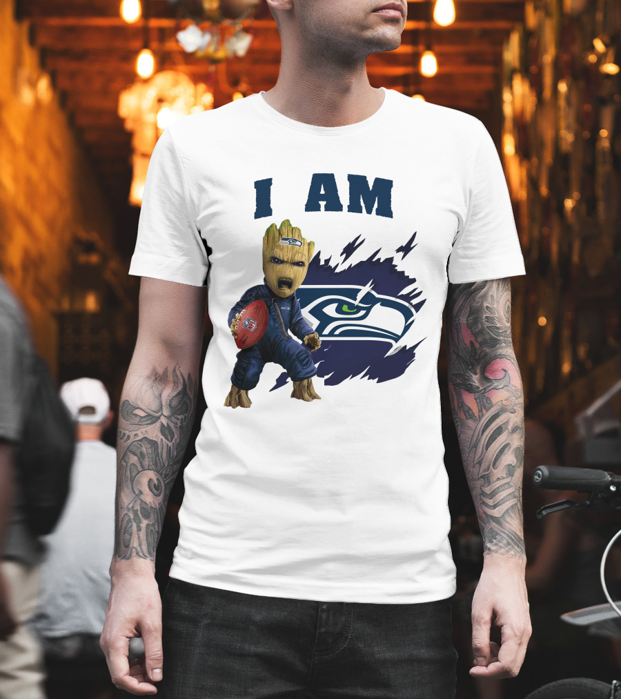 I Am Groot Seattle Seahawks Football T-Shirt