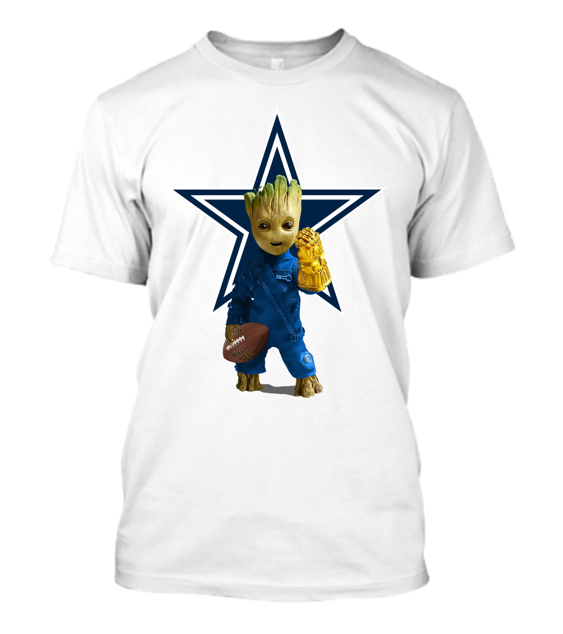 Dallas Cowboys Groot Football Infinity Gauntlet Star T-Shirt