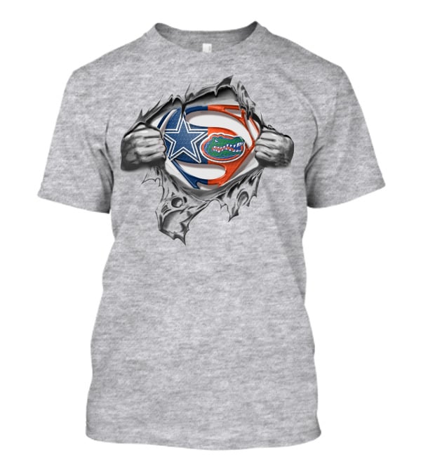 Cowboys Florida Gators Superman Logo Fusion T-Shirt